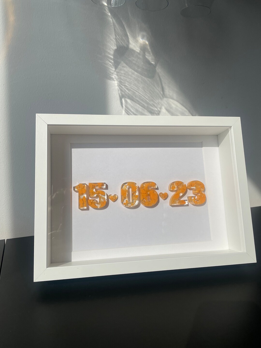 Personalized Frame With Epoxy Resin Date L Unique Wedding Gift L Gift ...