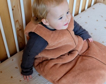 Turbulette sleeping bag in organic cotton color "Brown sugar" Easy swaddling Swaddling blanket for baby
