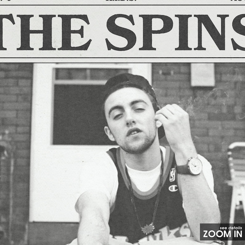 The Spins Mac Miller Empire Of The Sun Mac Miller Retro Newspaper Print the Spins Poster the Spins - Etsy