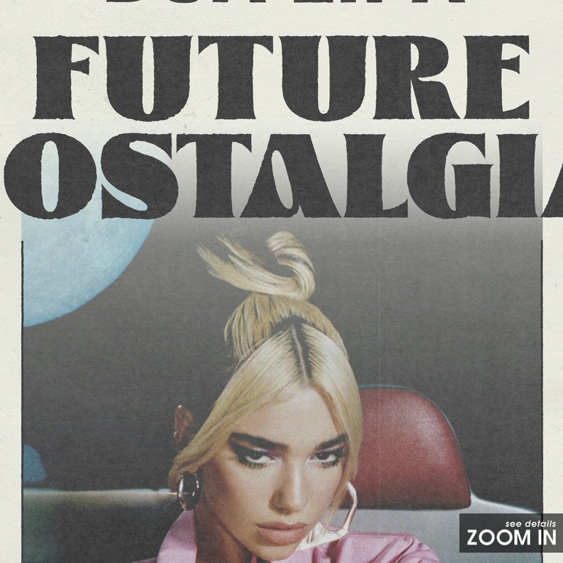 Dua Lipa Posters / Future Nostalgia Poster Album Cover Etsy