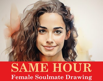 SAME STUNDE Weibliche Seelenverwandte Zeichnung Im Aquarell Stil | Schnelle Lieferung | Künstler Psychic Zeichnung Lesen Liebe | Soulmate Lesung | Aquarell