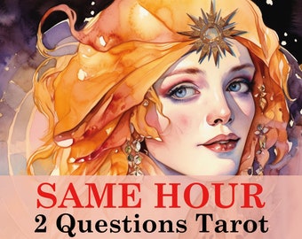 SAME HOUR 2 Questions Tarot | Intuitive Tarot Psychic Reading | Emergency Love Reading | Same Day Love Reading | Fast Delivery | Astrology