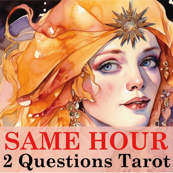 SAME HOUR 2 Questions Tarot | Intuitive Tarot Psychic Reading | Emergency Love Reading | Same Day Love Reading | Fast Delivery | Astrology