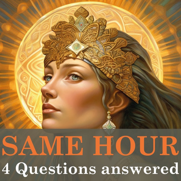 GLEICHE STUNDE 4 Fragen: Ermächtigende, intuitive und herzliche Antworten für Ihre wertvollsten Anfragen | Tarot-Lesung | Schnelle Lieferung 1 Stunde