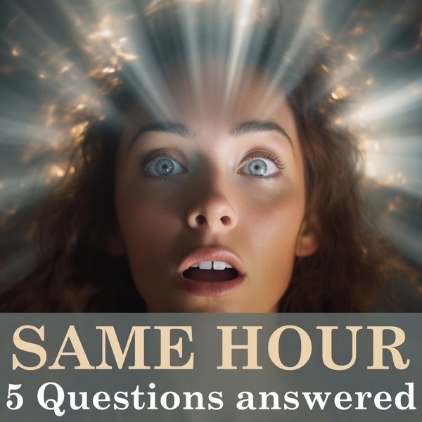 SAME HOUR Tarot Reading Personalized Answers to Your Top 5 Questions, Delivered with Love and Light | Fast Delivery 1 hour | Divination