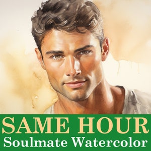 SAME HOUR Draw My Soulmate In Watercolor Style | Fast Delivery | Artist Psychic Drawing Reading Love | Soulmate Reading | Aquarelle Style
