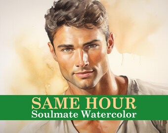 SAME HOUR Draw My Soulmate In Watercolor Style | Fast Delivery | Artist Psychic Drawing Reading Love | Soulmate Reading | Aquarelle Style
