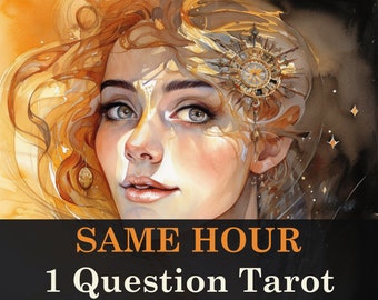 SAME HOUR 1 Question Tarot | Intuitive Tarot Psychic Reading | Emergency Love Reading | Same Day Love Reading | Fast Delivery | Astrology