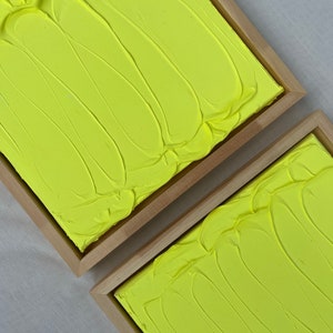 Bright yellow double - acrylic on canvas