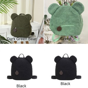 Personalized Teddy bear Backpack Bag, Teddy Bear Bag for Kids, Animal Backpack Bag, Name Initial Bear Bag, Cute Bag for Kids image 8