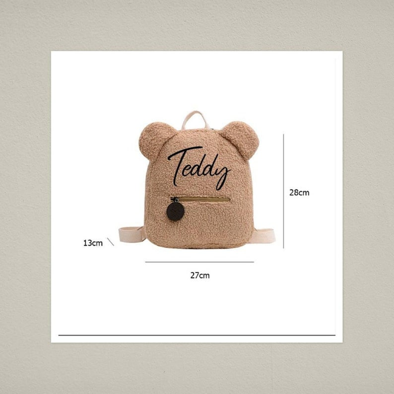 Sac à dos personnalisé en forme d'ours en peluche, sac en forme d'ours en peluche pour enfants, sac à dos en forme d'animal, sac en forme d'ours avec prénom, sac mignon pour enfants image 5