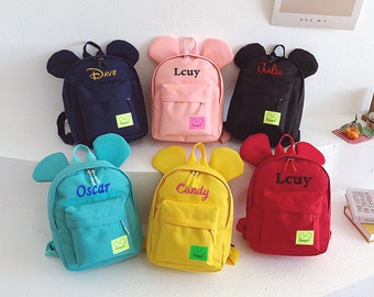 Personalisierter bestickter niedlicher Teddybär-Rucksack, Teddybär-Tasche für Kinder, Kindergartentasche, Schulrucksack, Reisetasche, Kleinkind-Rucksack,