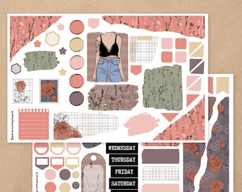 Meg - Printable Journaling Sticker Kit | Junk journaling, Scrapbook Journaling, Planning, Memory Planning