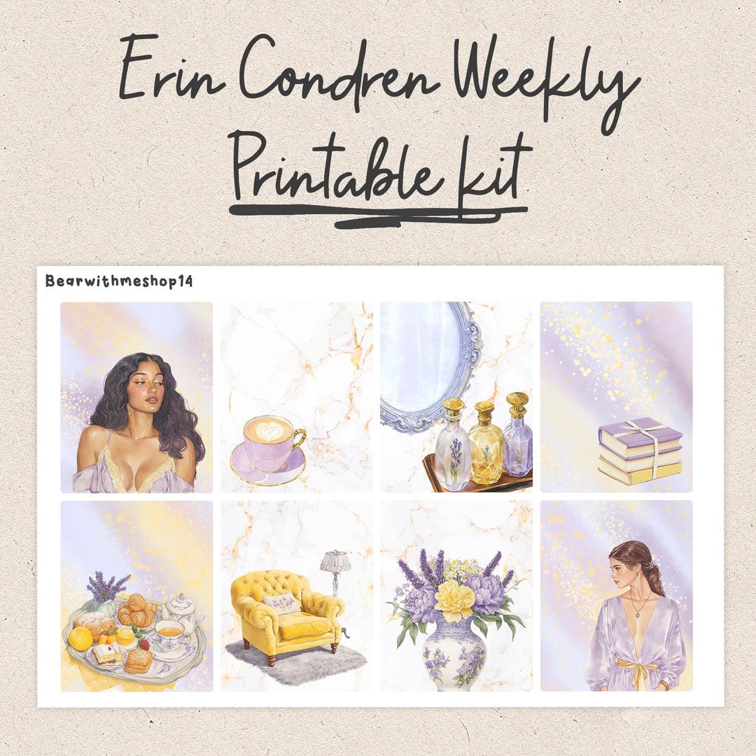 12 Ivy | Erin Condren Weekly Kit | Printable EC Planner Stickers ...