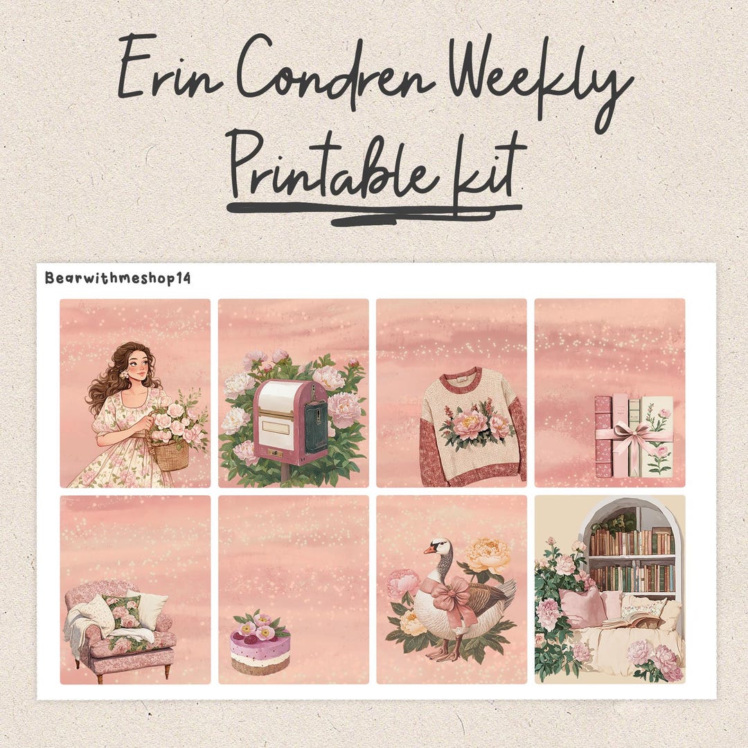 15 Rosalie | Erin Condren Weekly Kit | Printable EC Planner Stickers ...
