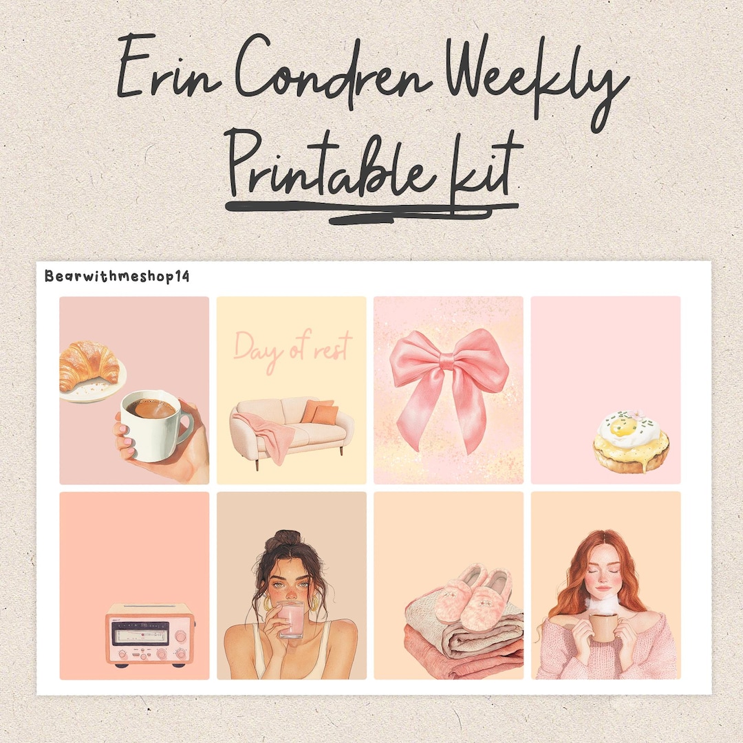 6 Millie | Erin Condren Weekly Kit | Printable EC Planner Stickers ...