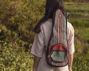 Handmade Hemp Ukulele Bag: With Shoulder Straps & Wall Mount