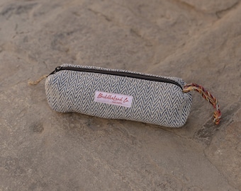 Handmade Hemp Zipper Pouch: Cosmetic, Jewelry, or Pencil Bag