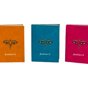 Notebook With Hand Pressed Paper, Lokta Paper Mini Notebook, Journal with Plain Paper, Blank Notebook, Travel Journal Dairy, Pocket Notebook