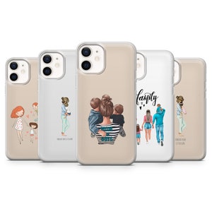 Super family Mom Dad Phone Case Cover for iPhone 16 15 14 13 12 11  X/Xs SE Max Pro Mini Samsung A11 A12 A13 A14 Huawei Mate Xiaomi Google