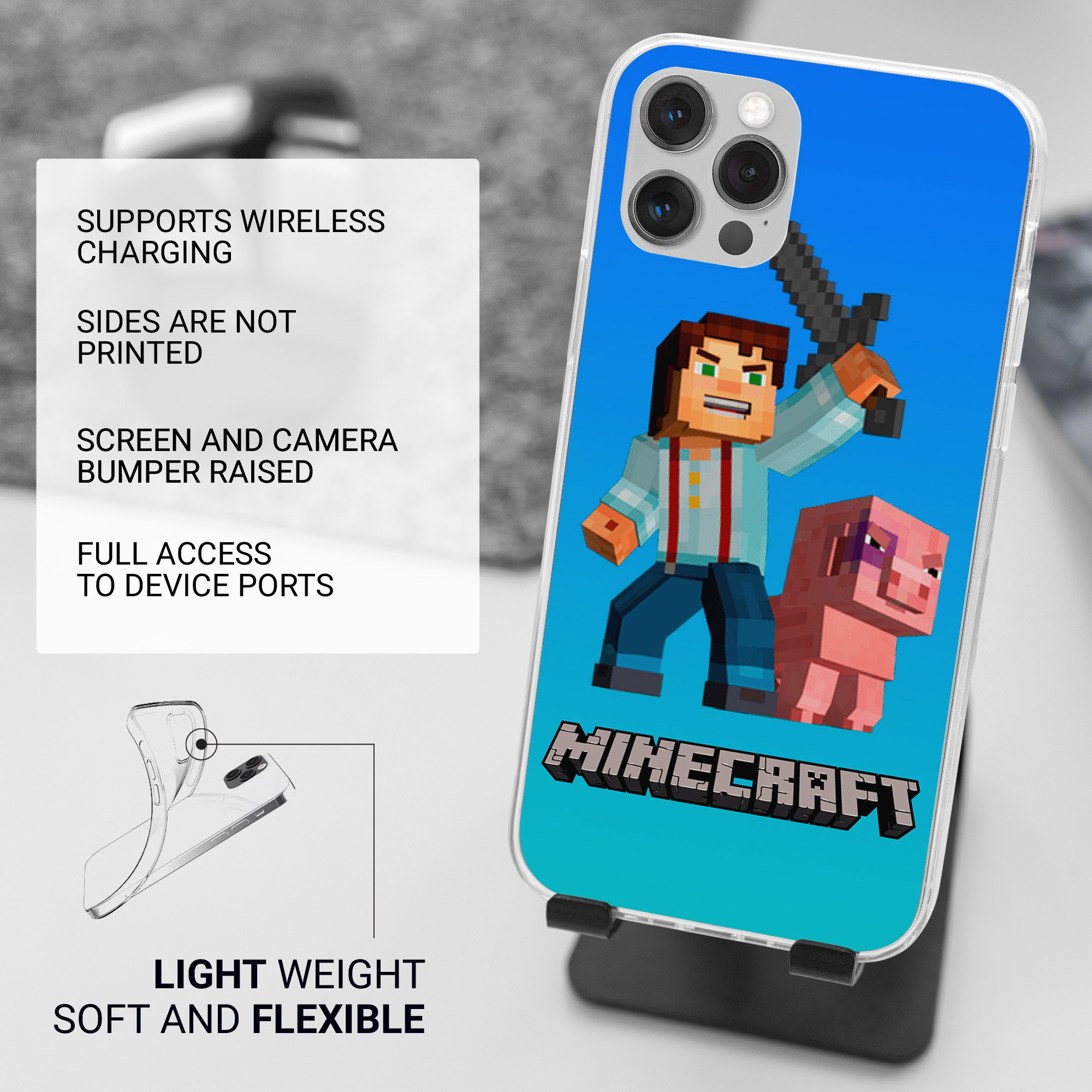 Minecraft Phone Case Cover for iPhone 15 14 13 12 11 X/xs SE Etsy
