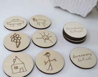 Jeu memory personnalisable en bois