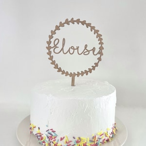 Personalized Wooden Cake Topper Birthday Baptism Communion