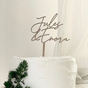 Personalized Wooden Wedding Cake Topper