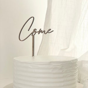 Topper per torta in legno, Cake Topper Compleanno Baby Shower Battesimo