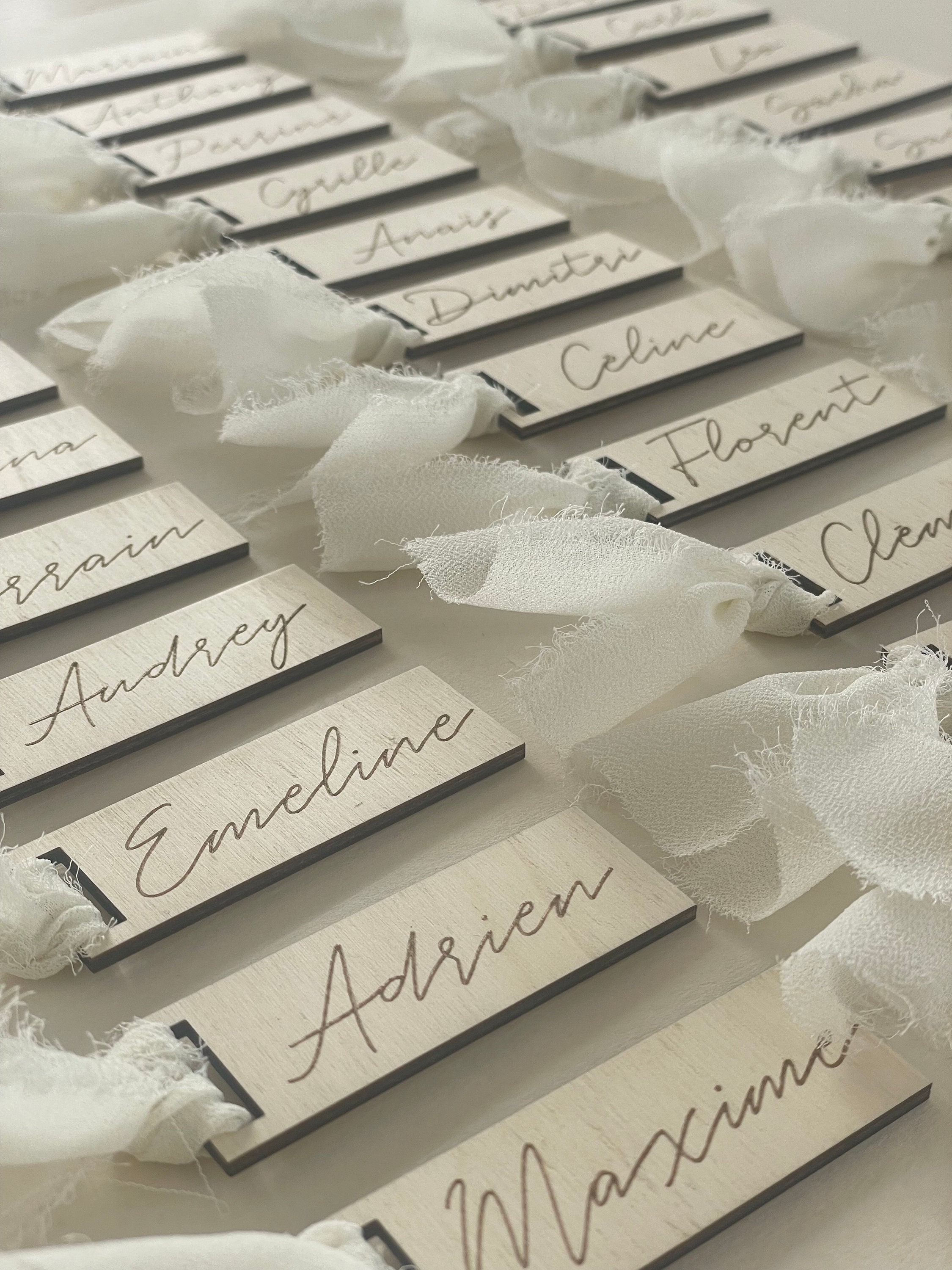 50 Cartes Place Oiseau Pour Mariage - Marque-Places Floral 9x9cm - Pour Verres à Vin, Événements Élégants