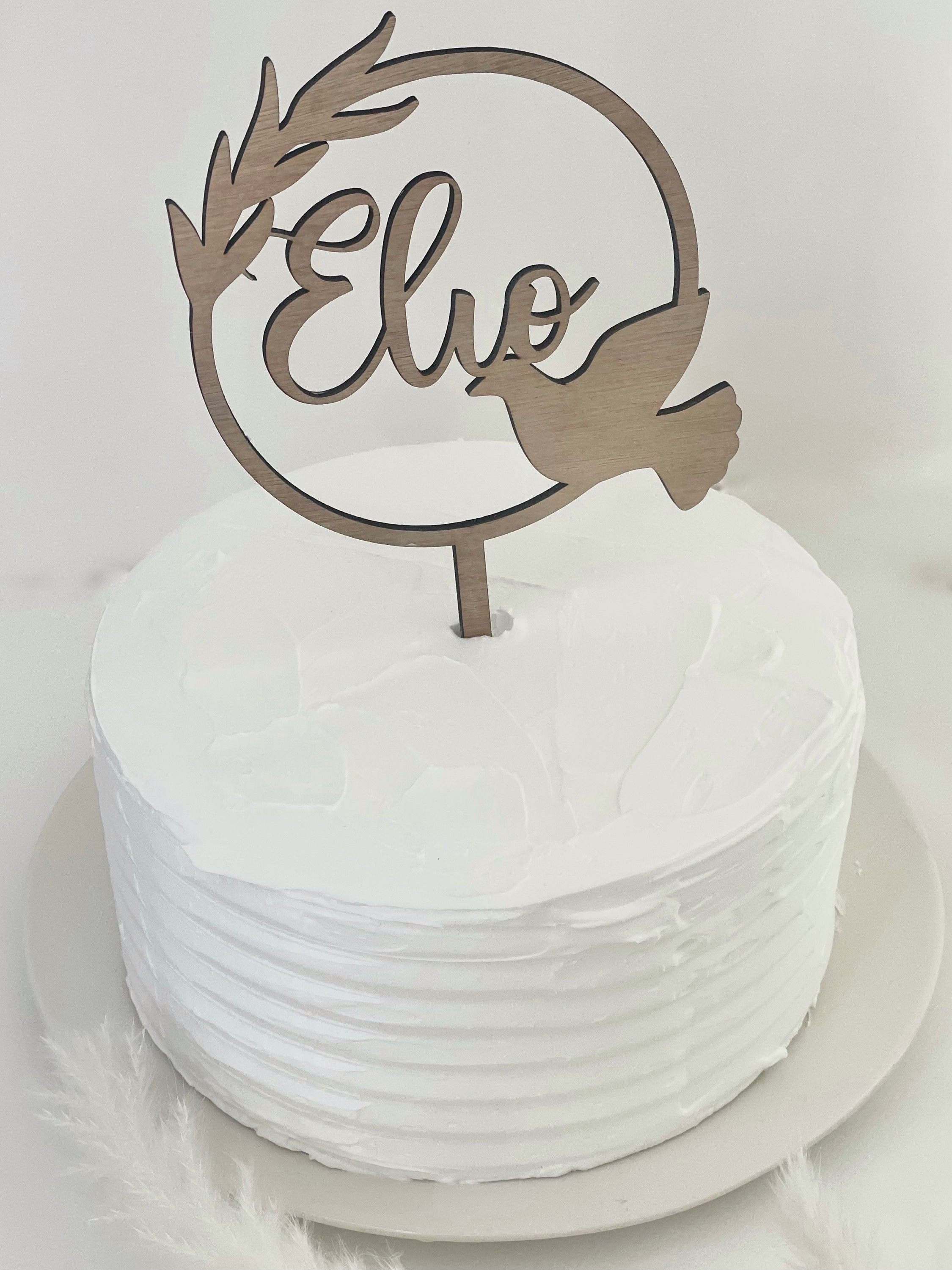 Cake Topper Personnalisé Colombe 3DKOUPE - Décoration Gâteau Baptême, Fabriqué En France, Plastique Biosourcé