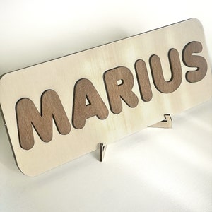 Personalized wooden puzzle for baby child&#39;s first name