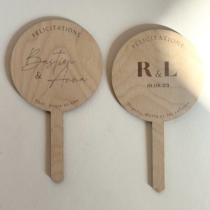 Topper en bois pour plantes, cadeau pour mariage, pancarte en bois personnalisée pour plantes
