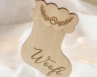 Personalized wooden animal Christmas ball, Dog cat Christmas decoration