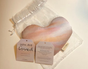 Mulberry Silk Heart Eye Pillow/Organic Flax & Lavender
