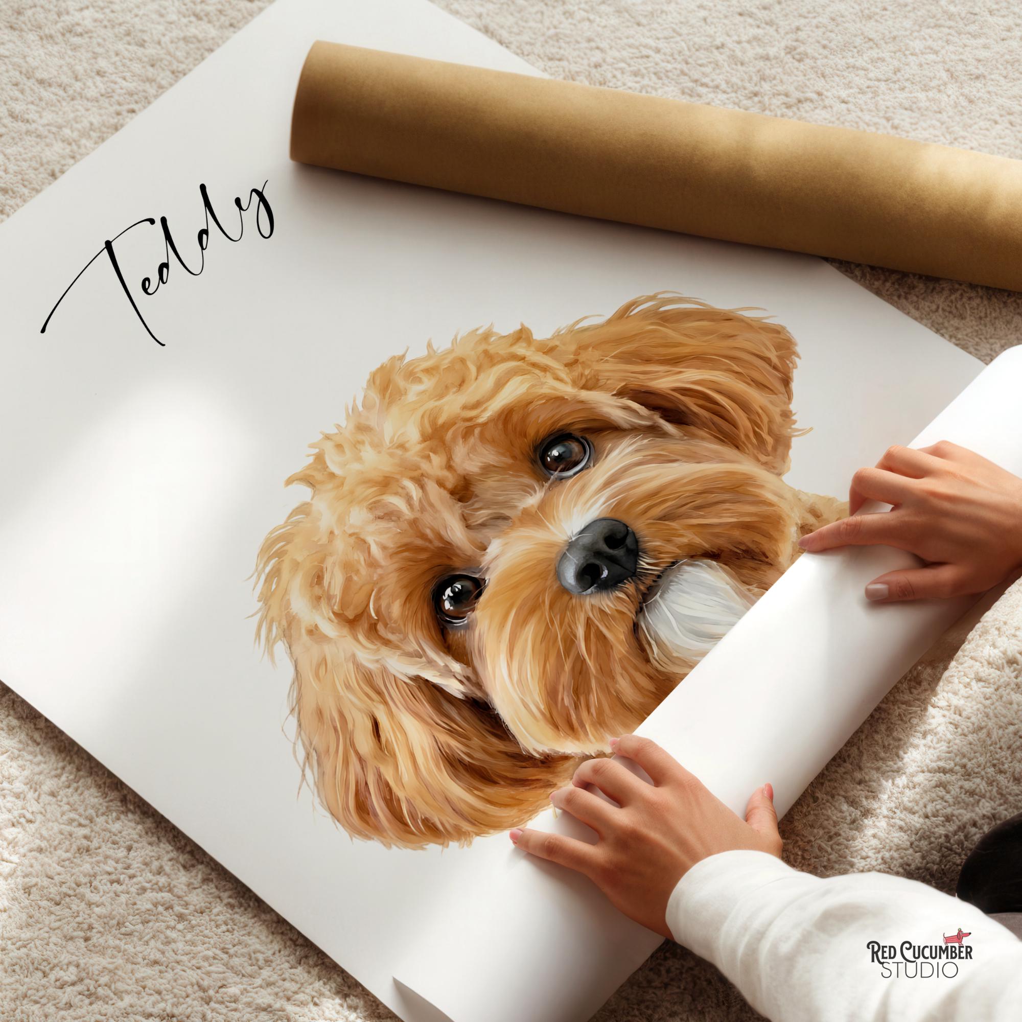 Custom Watercolor Portrait Using Pet Photo, Custom Pet Watercolor ...