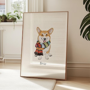 Mini Custom Watercolor Pet Portrait Custom Dog Portrait from Photo Pet Painting Dog Tiny Paintings Personalised Dog Miniature Painting