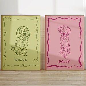 Custom Badly Drawn Dog Portrait Minimalist Custom Poorly Drawn Dog Portrait Personalized Ugly Pet Portrait Sketch Unique Dog Caricature