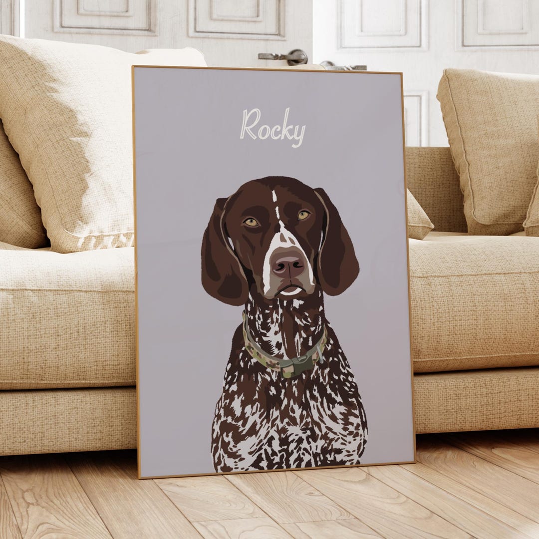 Dog Portrait Custom Painting Pet Portrait From Photo Custom Dog Art ...