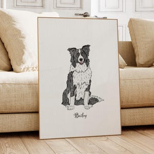 Mini retrato de mascota en acuarela, regalo conmemorativo para mascotas, pintura de perro, regalo por la pérdida de una mascota, ilustración en acuarela, retrato de perro personalizado a partir de una foto