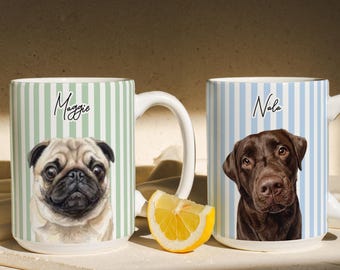 Custom Dog Mug, Custom Pet Mug, Personalized Pet Gifts, Custom Cat Mug, Dog Mom Gifts, Watercolor Dog Mug, Cat Mom Gift, Custom Pet Gifts