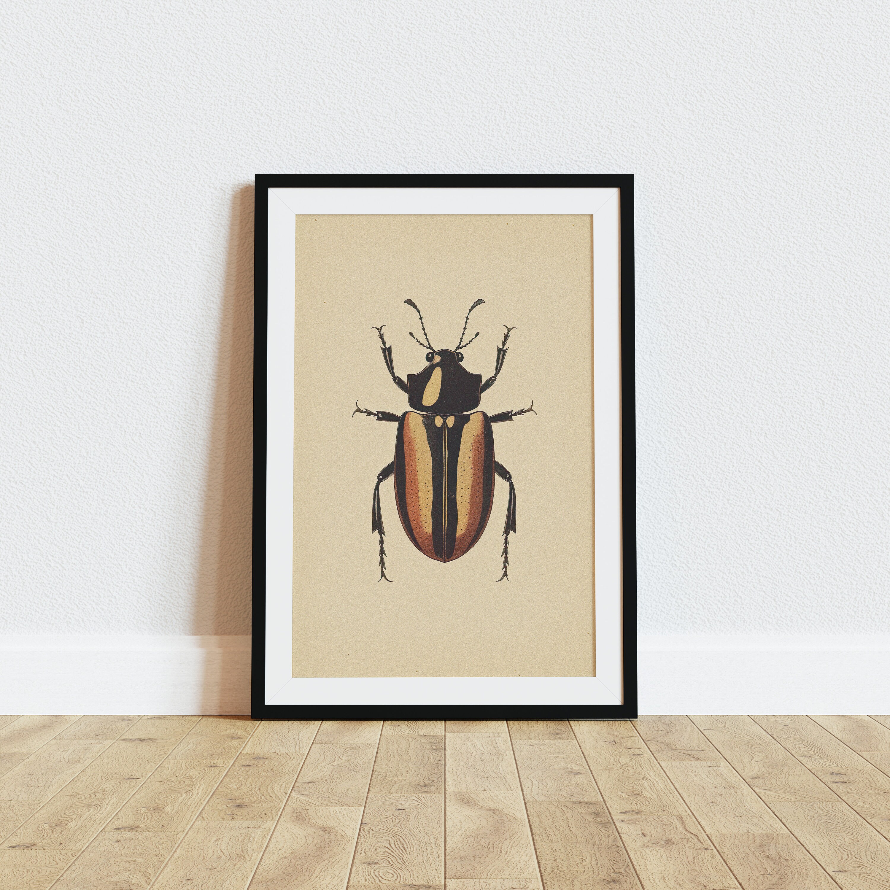 Vintage Bug Insect, Antique Beetle PRINTABLE Wall Art Print Minimalist ...