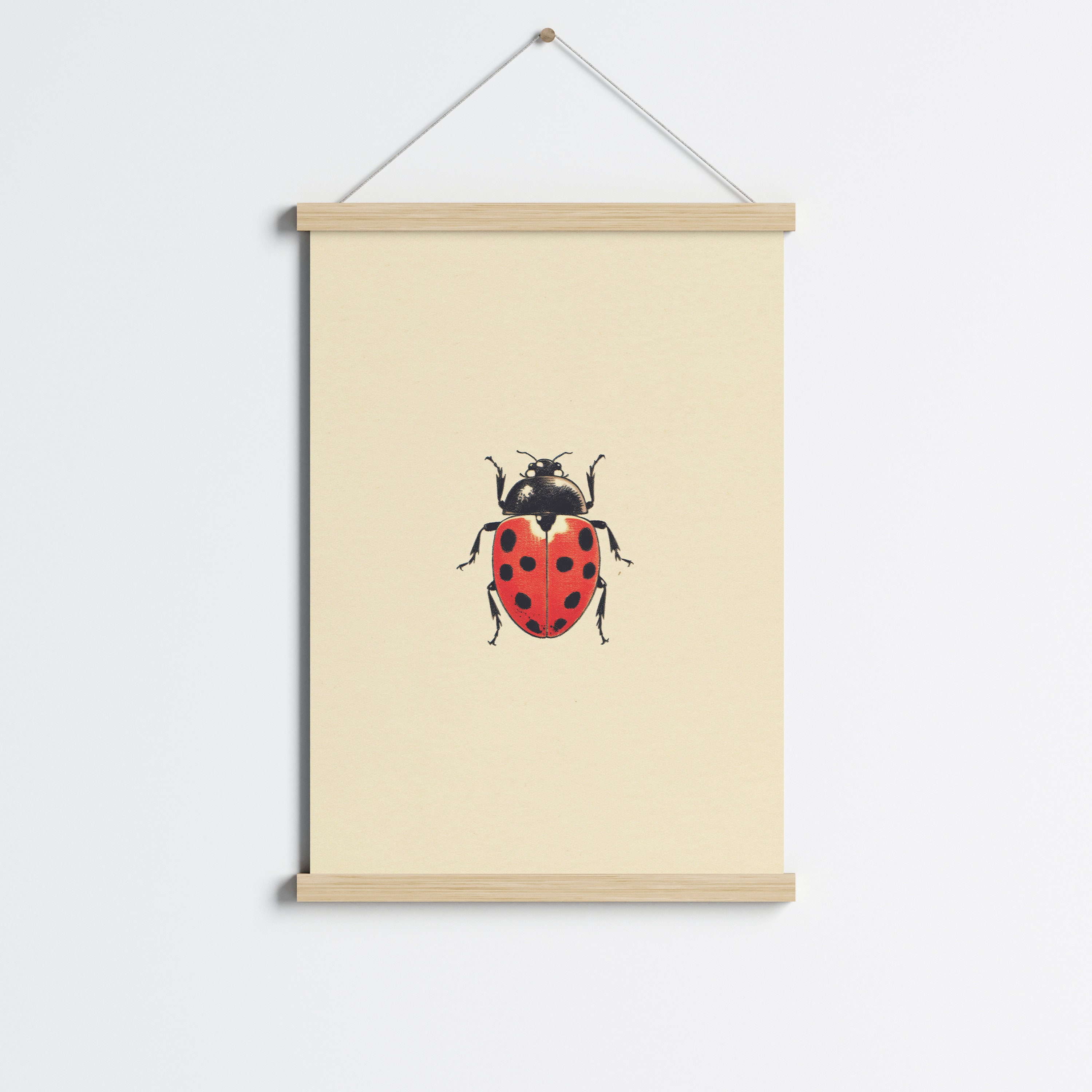 Vintage Ladybug Set of 3 PRINTABLE Wall Art Prints | Red Minimalist ...