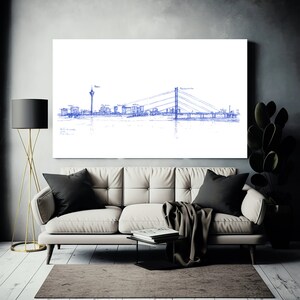 Düsseldorf Skyline in blau Bild 3