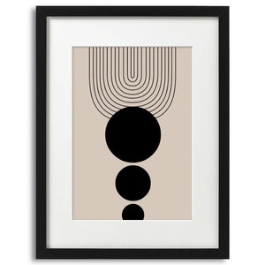 Minimalist Circle Lines Printable Wall Art Digital Download, Abstract Minimal Art Print