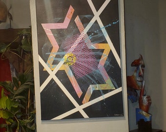 Abstract acrylic painting "Star"