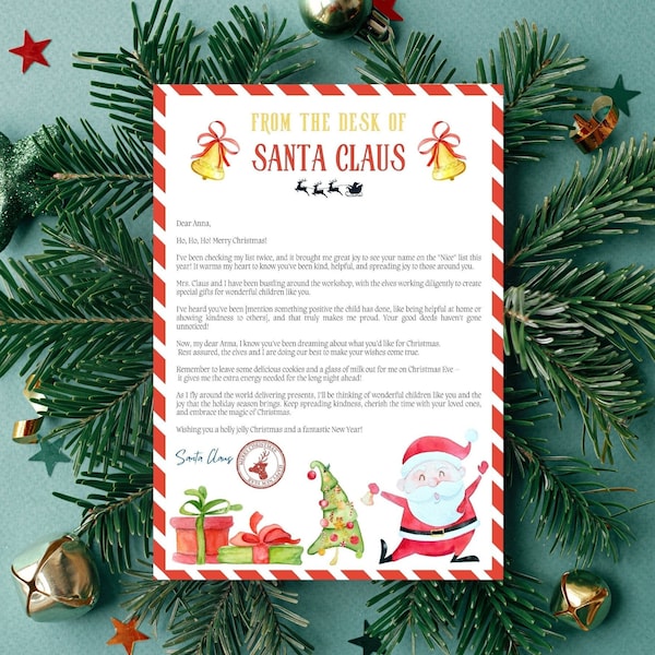 Letter From Santa Etsy