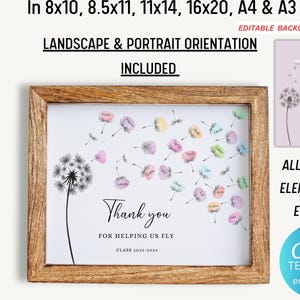 Teacher Appreciation Gift, Editable Printable Teacher Gift End Of School Keepsake Students Thumbprint Custom Gift for Teacher Thank you Gift