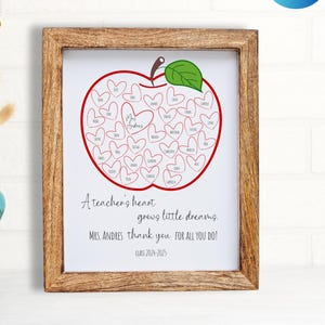Teacher Appreciation Gift Printable Editable Regalo de los Para mi una maestra maravillosa  End Of School Keepsake Thumbprint Canva template