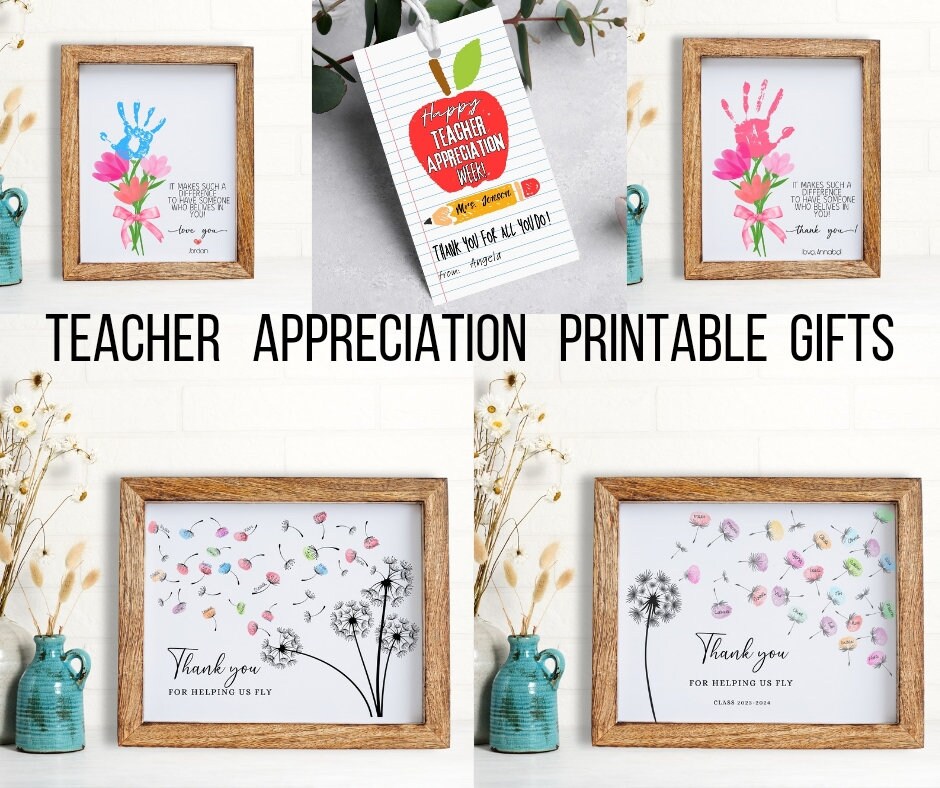 Teacher Appreciation Gift Tag, Editable Printable Teacher Gift End of ...